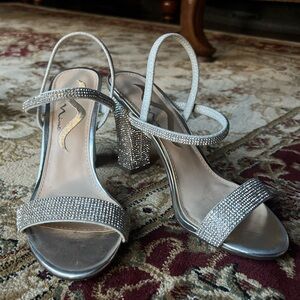 Nina Sparkling Silver Heels
